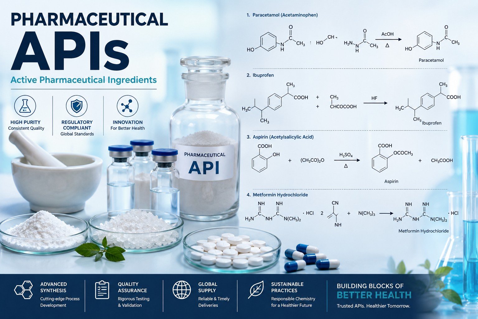Pharmaceutical APIs — high purity, regulatory compliant, reliable global supply